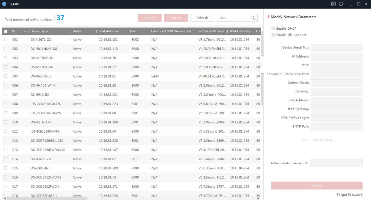 Hikvision SADP Tool